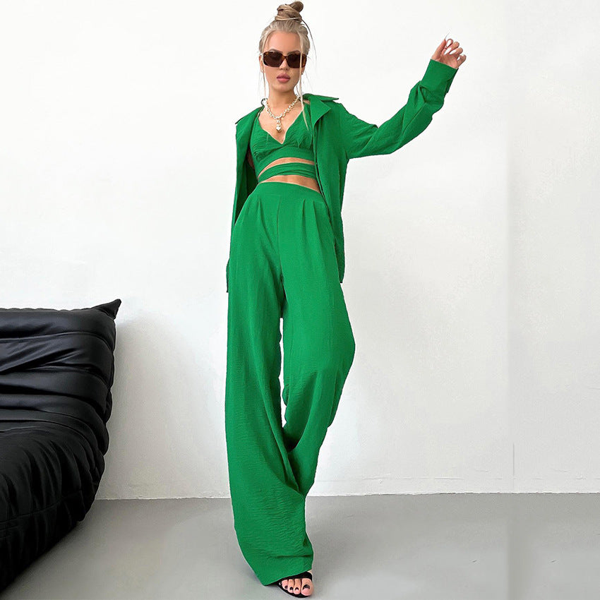Capsule Wardrobe 2022 | Green Aesthetic Outfit 3-piece Set – TGC FASHION