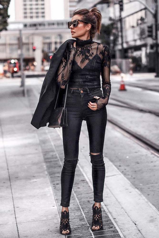 30 Stylish Outfit Ideas With Black Jeans | Stylish outfits, Fashion, Fashion clothes women